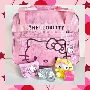 💝(HK373) Hello Kitty Adorable 4-Piece Travel Tote Bag Bundle!